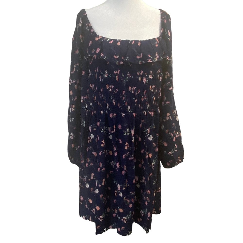 Lily Rose Square Neck Long Sleeve Skater Dress Juniors' Plus Size 2X 18-20 New